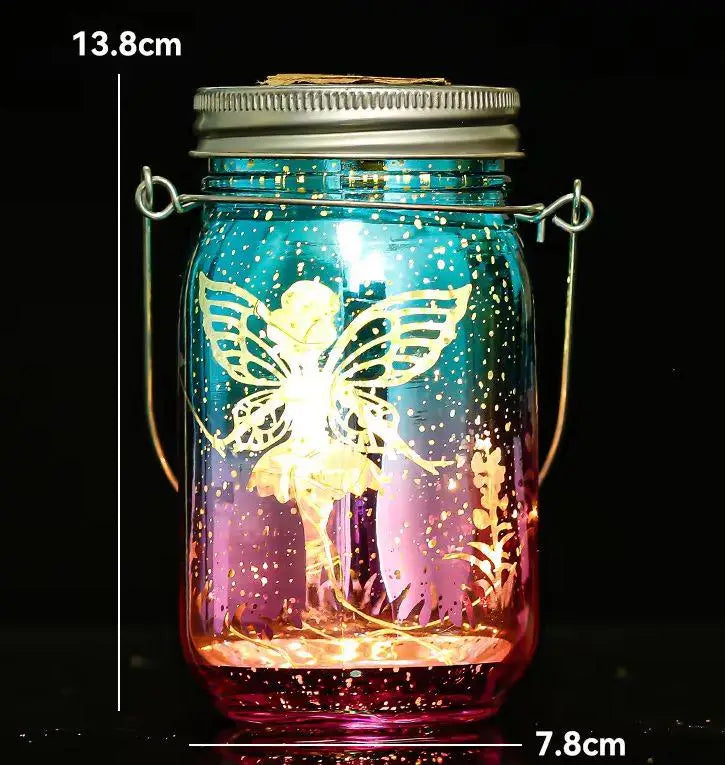 Solar Elf Can, Outdoor Mason Can Light, Waterproof IP65, Can Be Hanging/Standing, Suitable for Balcony