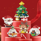 Christmas Gifts Building Block Series Santa Claus Reindeer Puzzle Assembly Bricks Table Decoration Toys