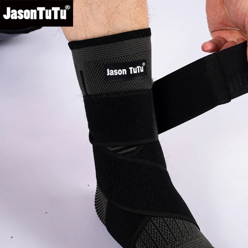 1 Pcs Ankle Brace Compression Sleeve, Adjustable Ankle Support Strap for Sprained, Plantar Fasciitis