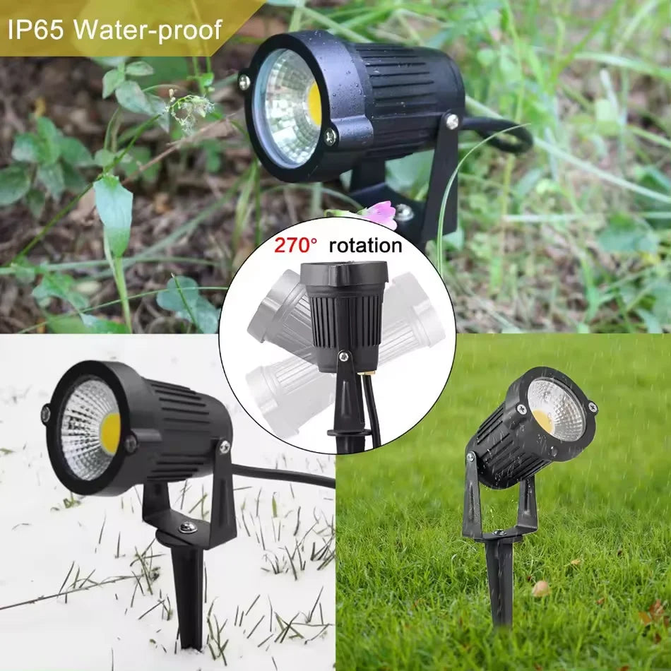0.5-meter LED Garden Lawn Lamp Outdoor Waterprof IP65 Landscape Spike Bulb 5W 10W 15W COB
