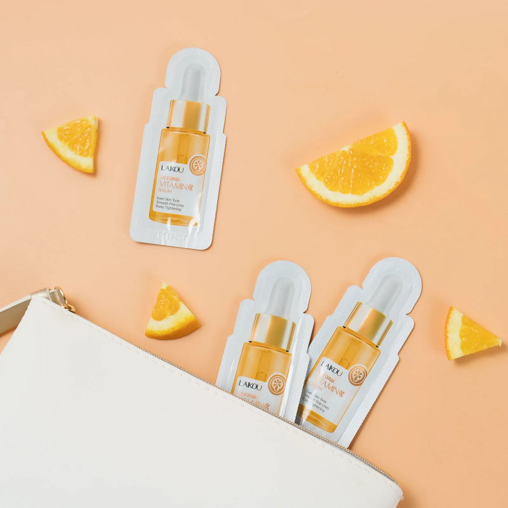 7pcs LAIKOU Vitamin C Deep Moisturizing Face Serum Nourishing Rejuvenation Skin Serum Shrink Pore