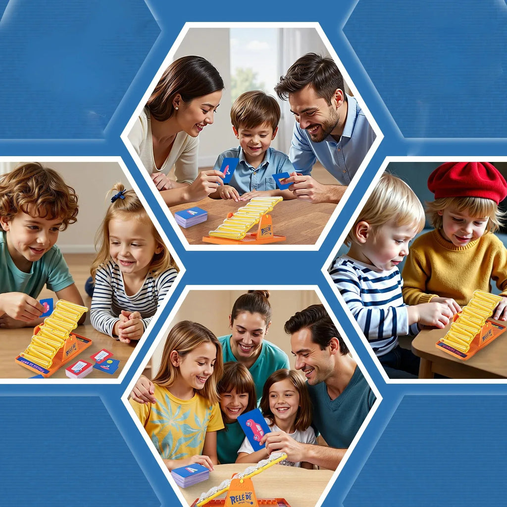 New Board.Game Tilt n Shout Swinging Stilt Multiplayer Battle Answering Interactive Table Game