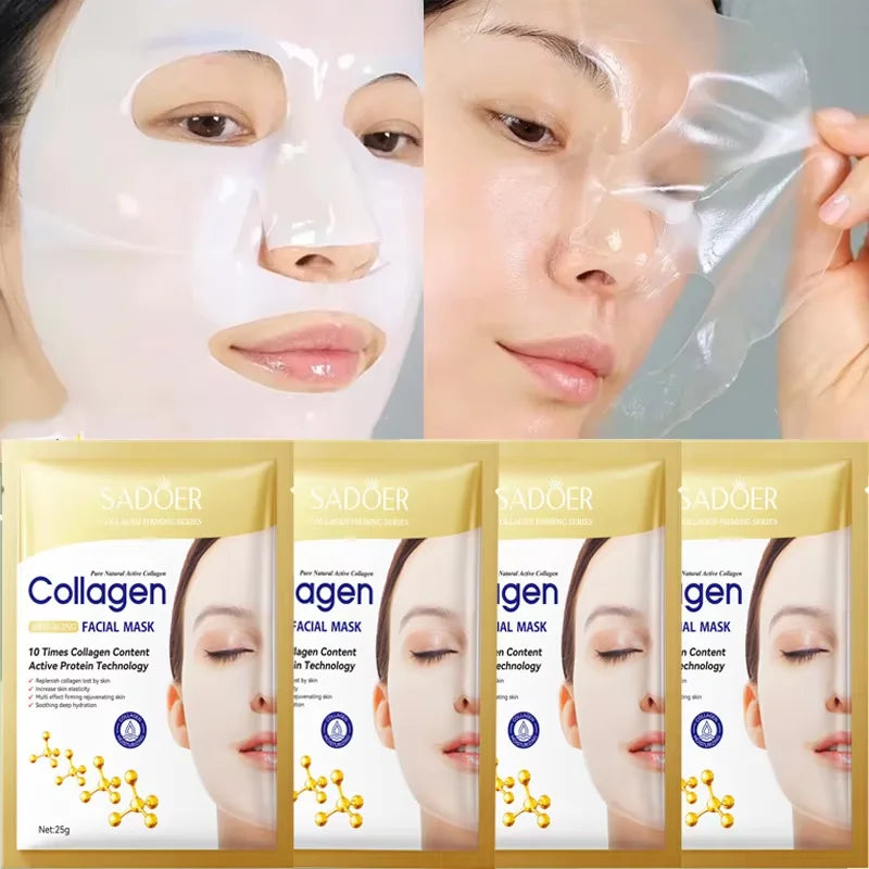 Bio Collagen Anti Wrinkle Facial Mask Anti Aging Fade Fine Line Firming Lift Skin Deep Hydrating Brighten Repair