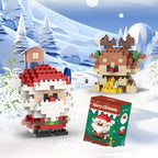 Christmas Gifts Building Block Series Santa Claus Reindeer Puzzle Assembly Bricks Table Decoration Toys