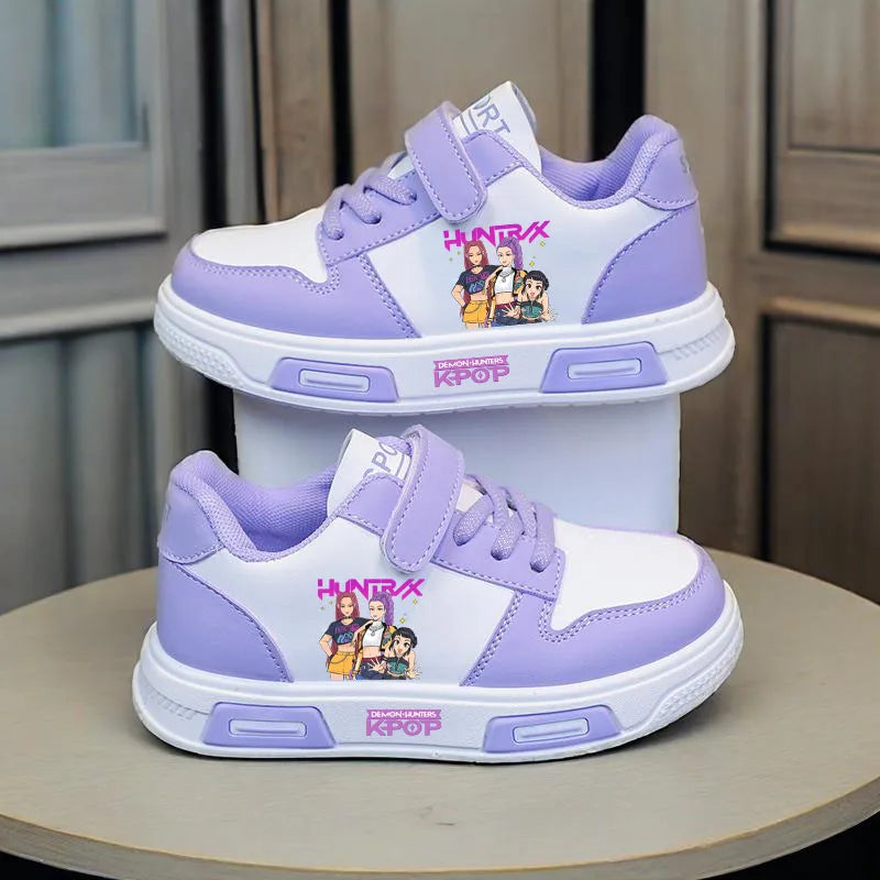 KPop Demon Hunters Children's Casual Sneaker Girls Sports Shoes Cartoon Students Basketbal