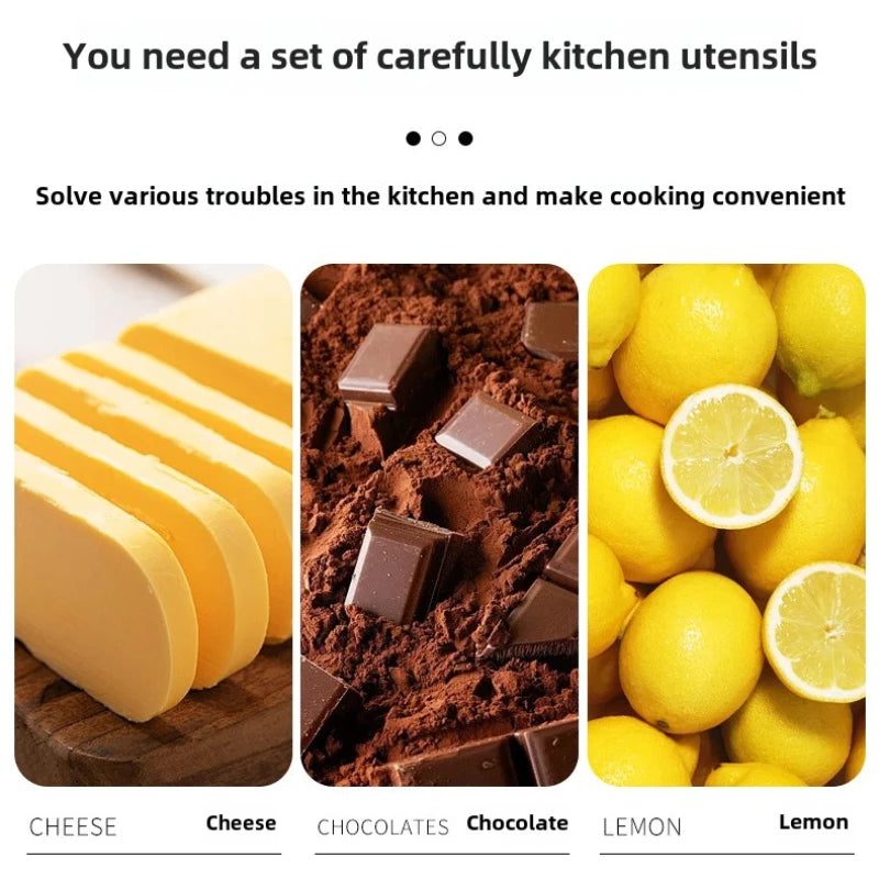 Multi-functional Premium Stainless Steel Cheese Grater，Wide Shave for Foods Such As Chocolate Lemon