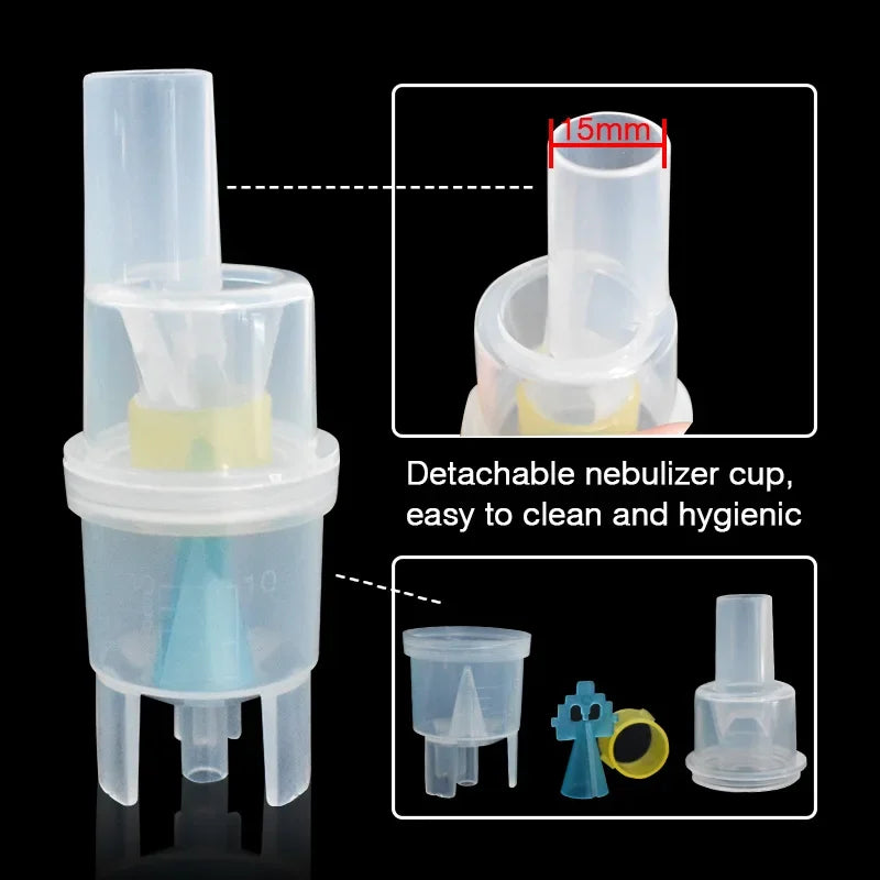 Adult Kid Inhaler Set Soft Tube Inhaler Catheter Nebulizer Cup Mask Filters Family Home Air Compressor