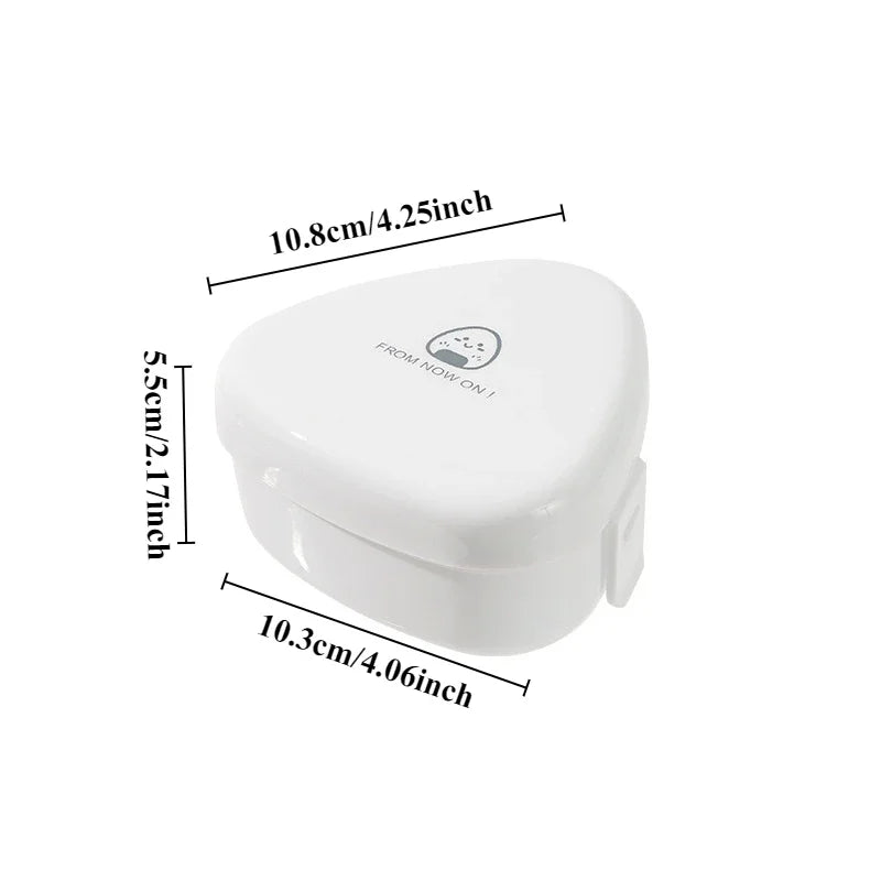 Triangle Rice and Vegetable Roll Mould Bento Box Can Be Microwave Heated To Make Children's Sushi Lunch Box