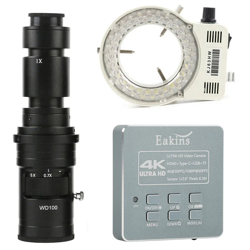 HD 8.3MP 4K 1080P HDMI Industrial Phone Repair PCB Solder Digital Microscope Camera C Mount