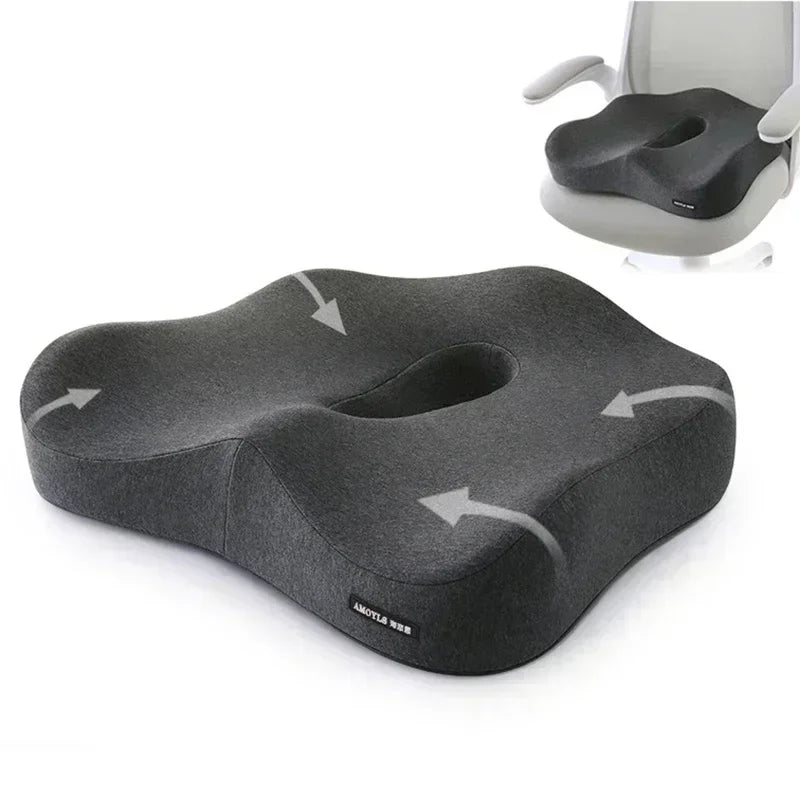 Memory Foam Office Chair Cushion Car Seat Support Pads Buttocks Pillow Massage Hips Orthopedic