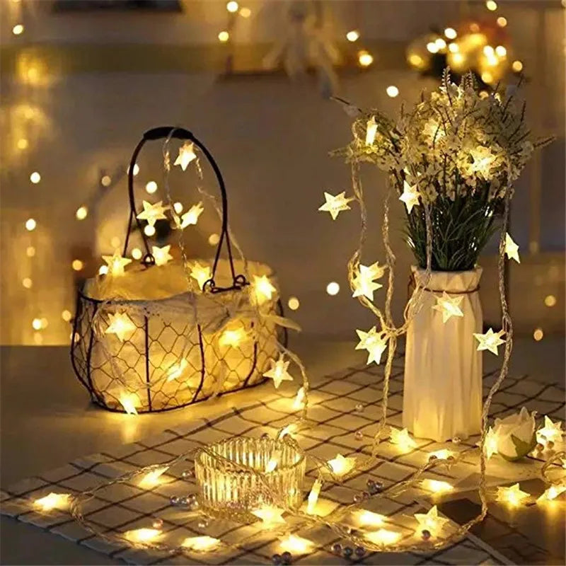 6M 40Led Lights Outdoor Decoration String Lights Christmas Tree Home Window Decor