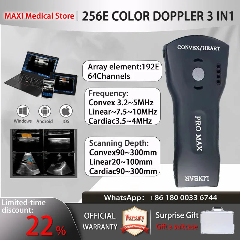 Wireless Ultrasound Probe scanner machine Portable WIFI ultrasound scanner Machine support