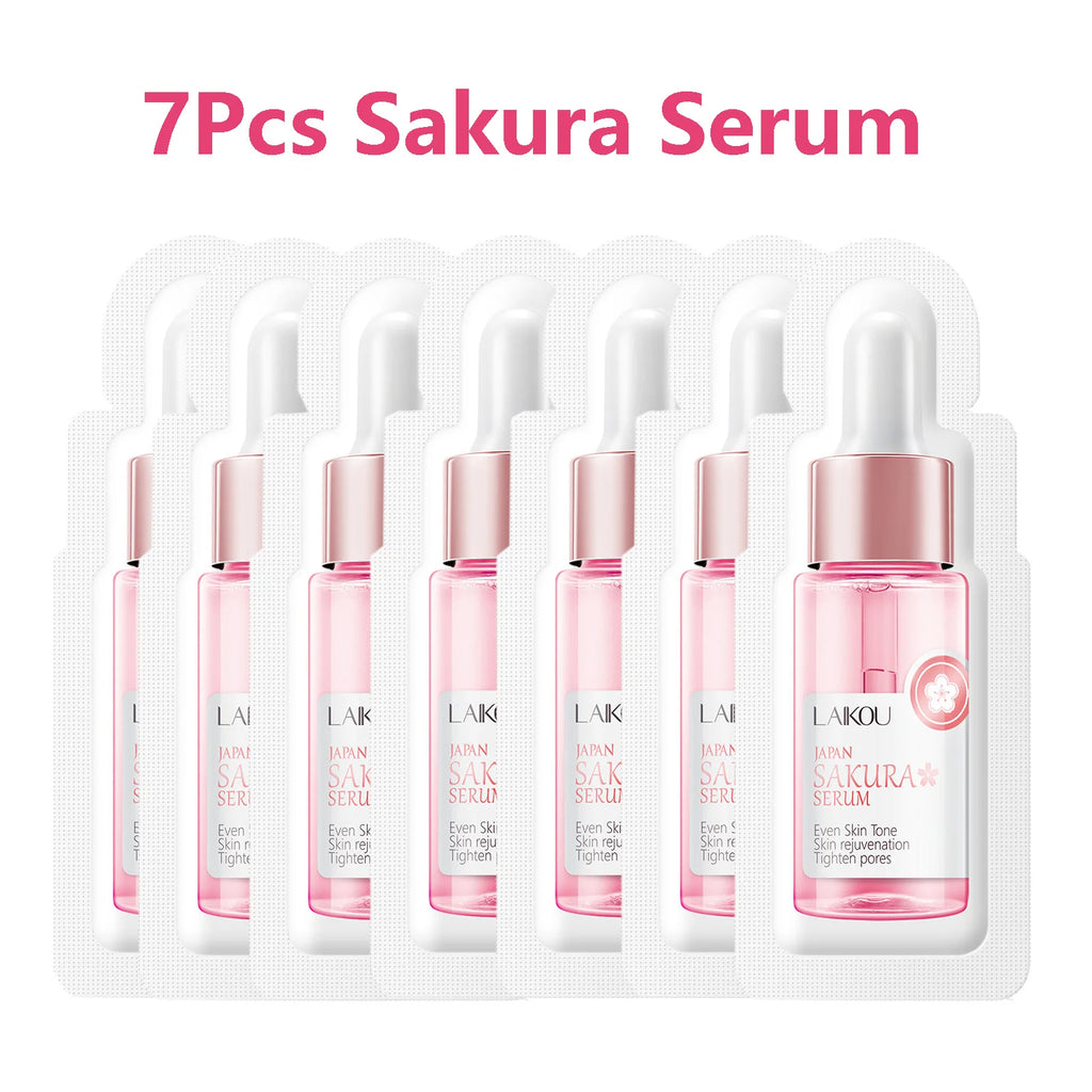 7pcs LAIKOU Vitamin C Deep Moisturizing Face Serum Nourishing Rejuvenation Skin Serum Shrink Pore