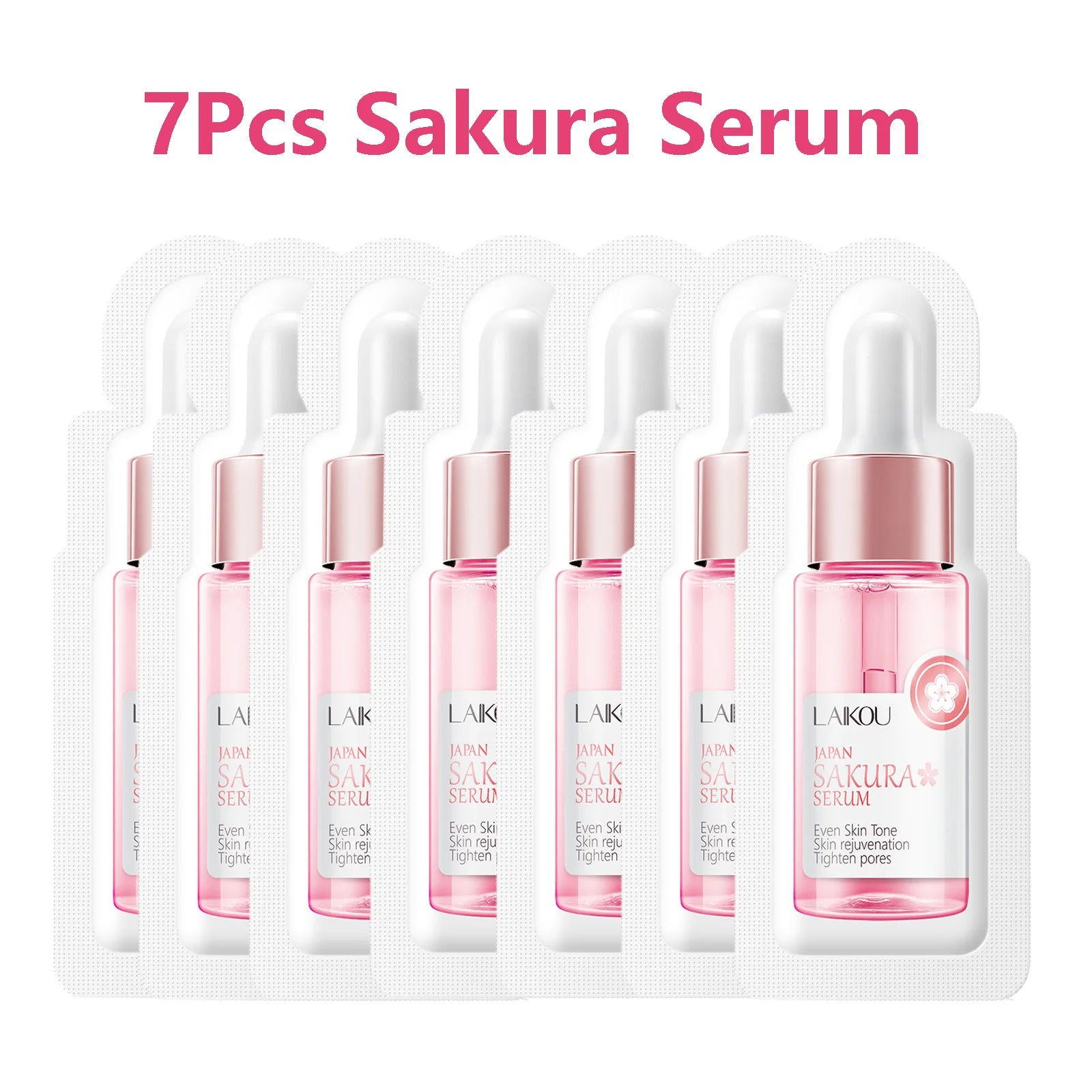 7pcs LAIKOU Vitamin C Deep Moisturizing Face Serum Nourishing Rejuvenation Skin Serum Shrink Pore