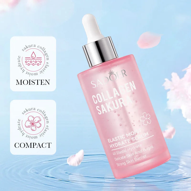 Centella Sakura Collagen Vitamin C Hyaluronic Acid Facial Serum Face Skin Care Moisturizing Firming