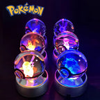 Pokemon 5CM Crystal Ball Toy 3D LED Colorful Night Light Pikachu Charizard Gengar