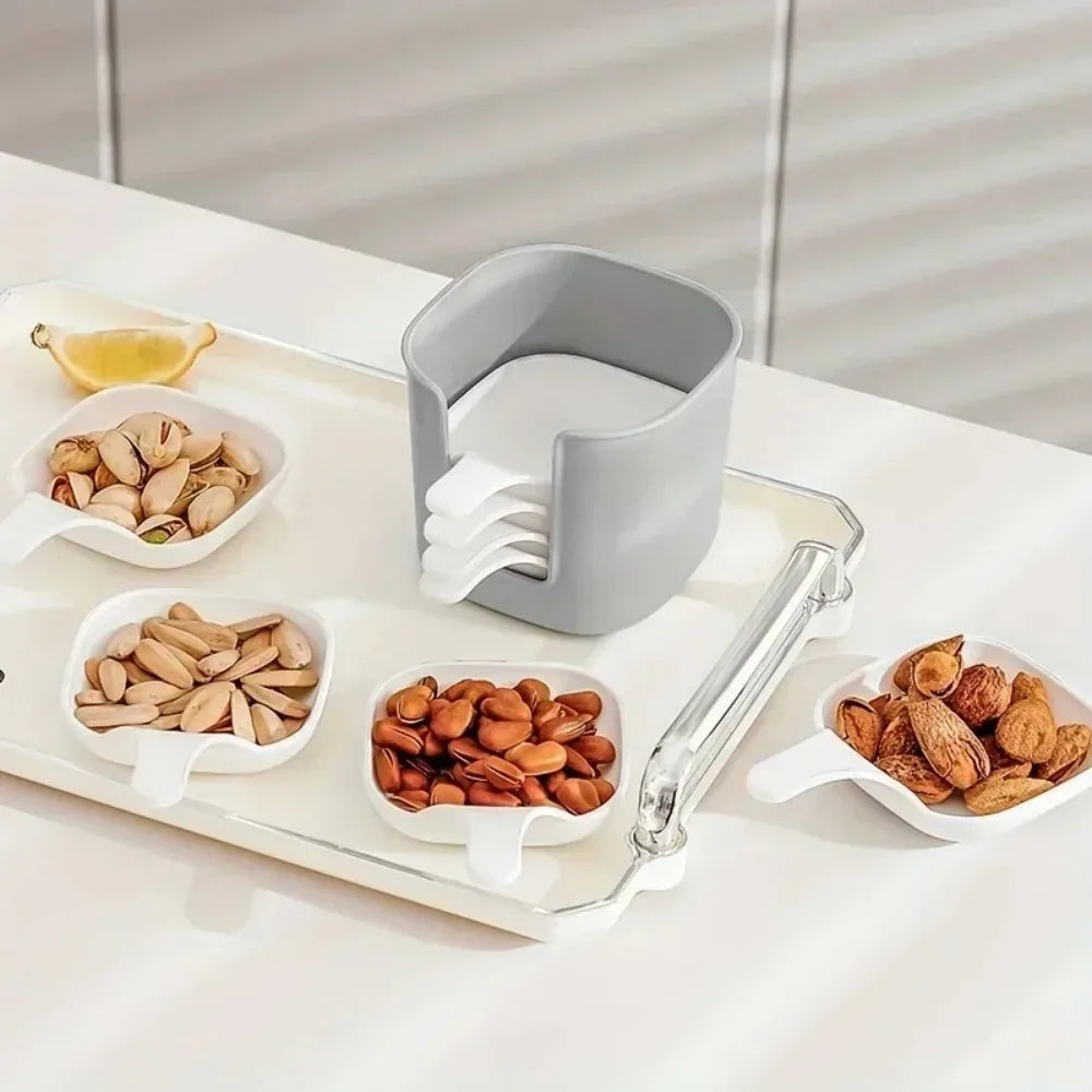 7pcs/set Sauce Dish Food Sauce Dish Dipping Dish SetSnack Seasoning Dish Food Container Tomato Sauce