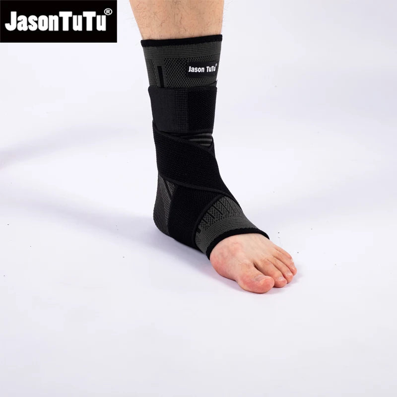 1 Pcs Ankle Brace Compression Sleeve, Adjustable Ankle Support Strap for Sprained, Plantar Fasciitis