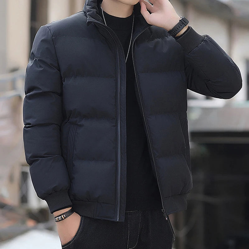 Mens Winter Jackets and Coats Cotton Outerwear Clothing 2024 New Parkas Jacket Men's Windbreaker Thick Warm Male M-5XL