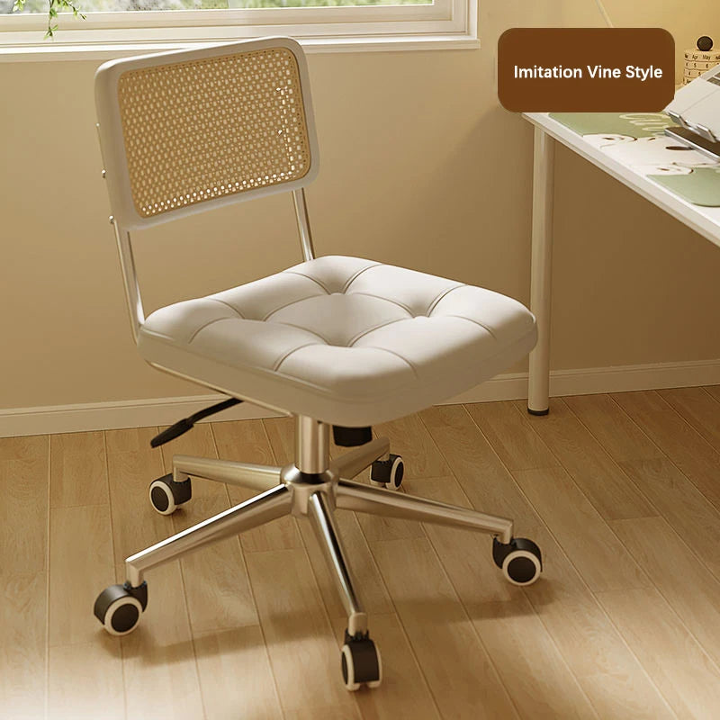 Office Chair Retro Computer Chair Simple Study Desk Armchair Swivel Backrest Lift Chair