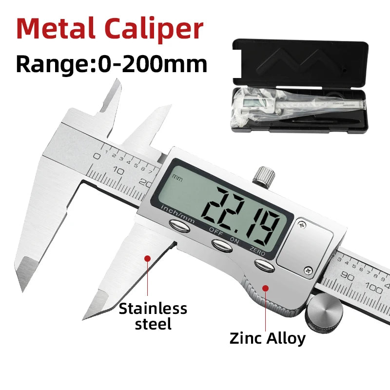 Digital Pachometer Metal Caliper Professional Vernier Caliber Measuring Tools Woodworking Thick Gauge