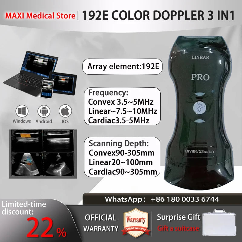 Wireless Ultrasound Probe scanner machine Portable WIFI ultrasound scanner Machine support