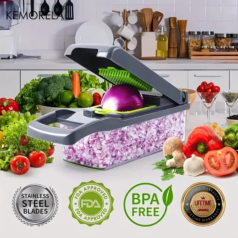 14/16 in 1 Multifunctional Vegetable Chopper Onion Chopper Handle Food Grate Food Chopper Kitchen