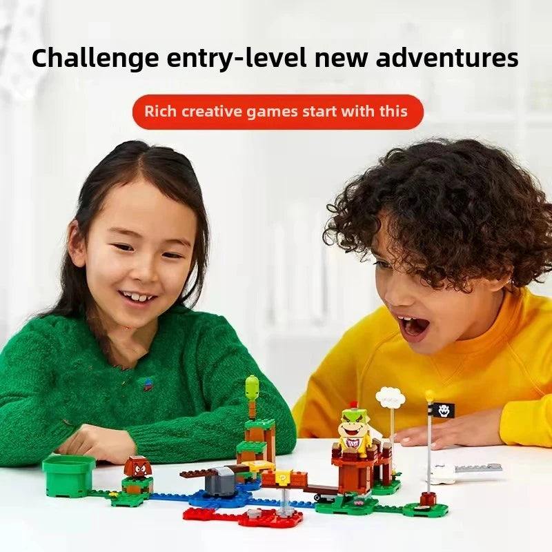 Super Bros. Game Series MOC Scan Code Building Blocks Adventures with Marioed Starter Course Sets