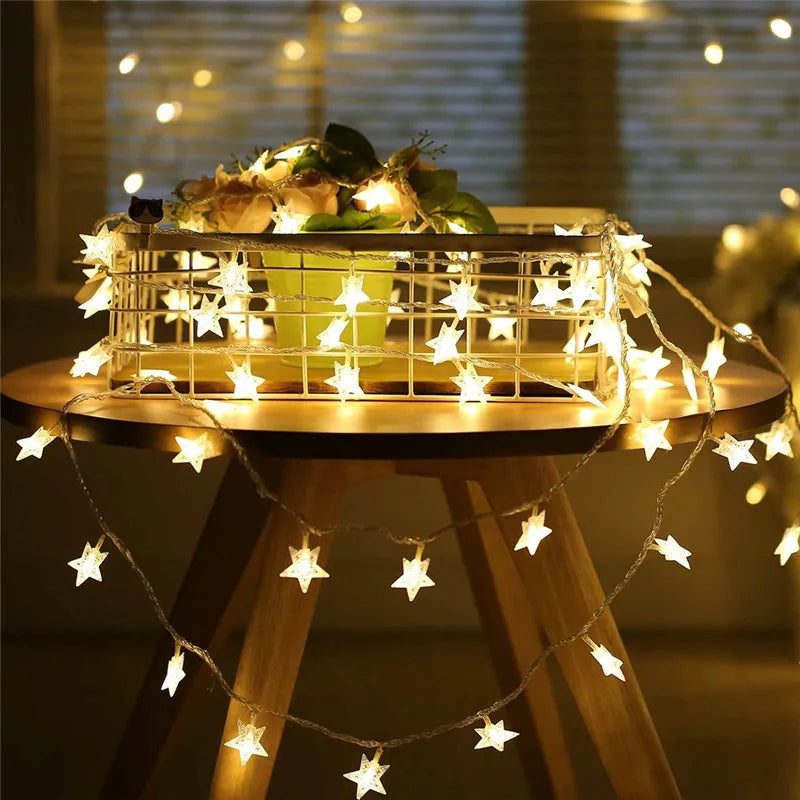 6M 40Led Lights Outdoor Decoration String Lights Christmas Tree Home Window Decor