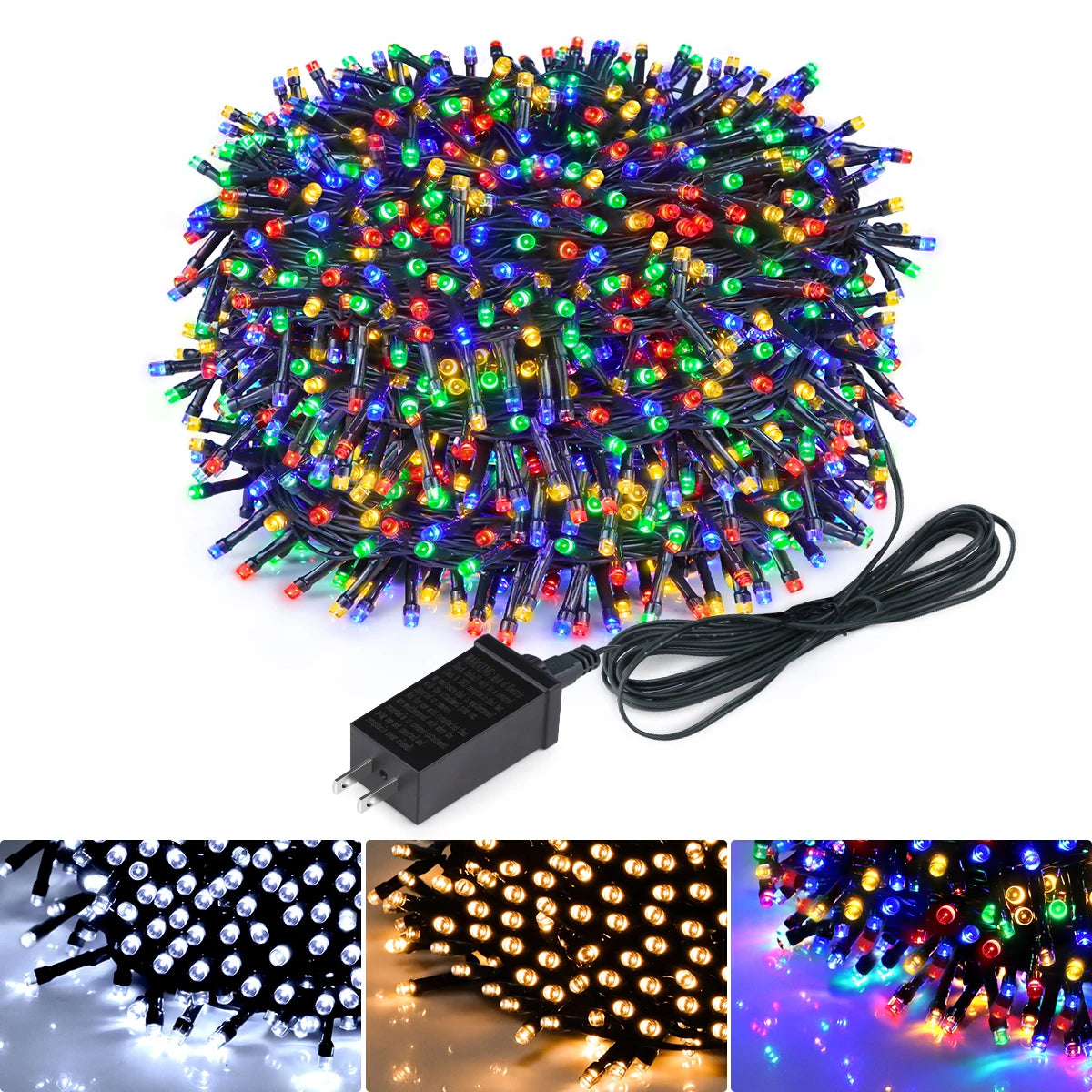 10M-100M Led Light String Street Garland Fairy Light 110V 220V Waterproof Outdoor Garden Party Wedding