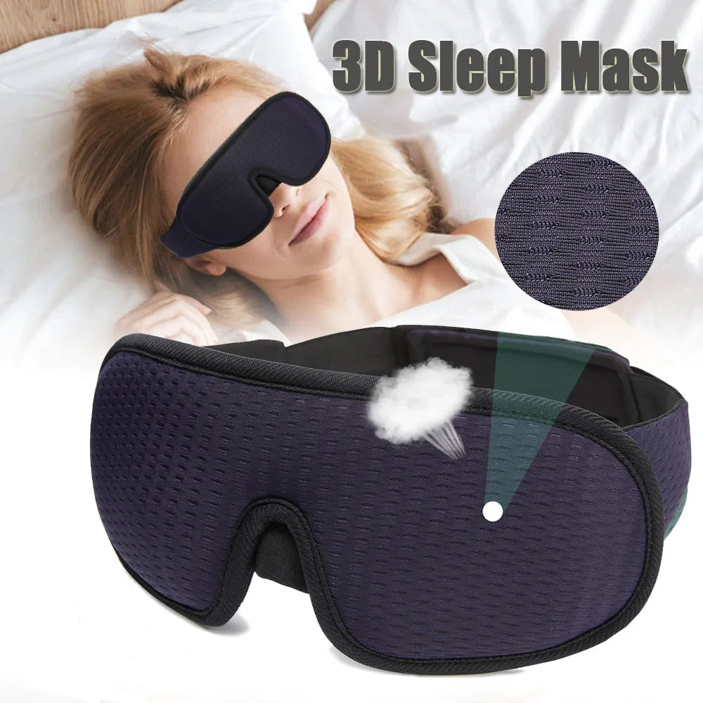 3D Sleep Mask Blindfold Sleeping Aid Eyepatch Eye Cover Sleep Patches Eyeshade Breathable