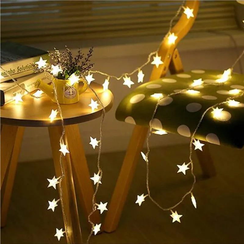 6M 40Led Lights Outdoor Decoration String Lights Christmas Tree Home Window Decor
