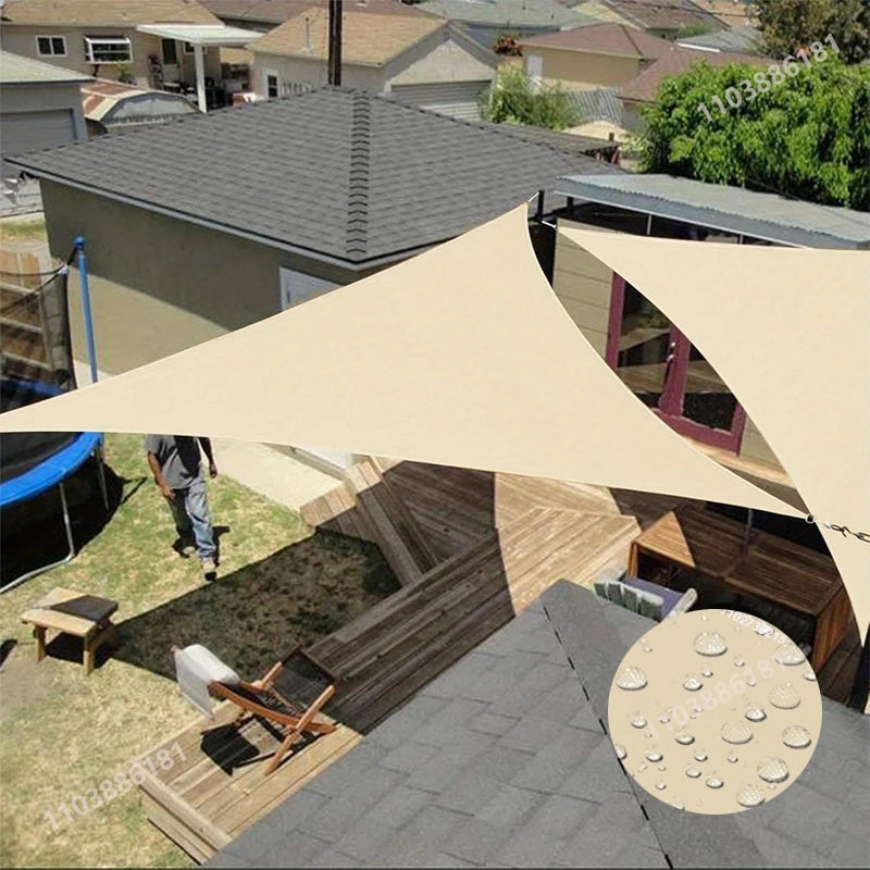 Multi-size Triangle Sun Shade Sail Waterproof Outdoor Garden Patio Party Sunscreen Awing Sun Canopy