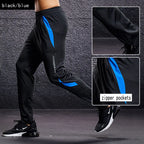 Men Sport Pants Running Pants With Zipper Pockets Soccer Training Jogging Sports Trousers Fitness
