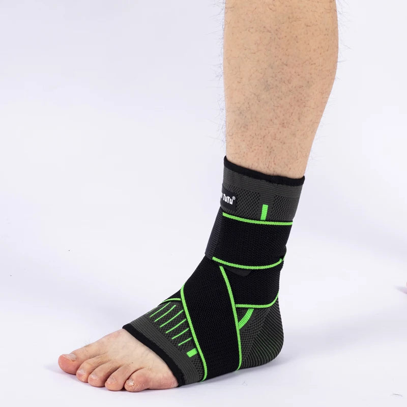 1 Pcs Ankle Brace Compression Sleeve, Adjustable Ankle Support Strap for Sprained, Plantar Fasciitis