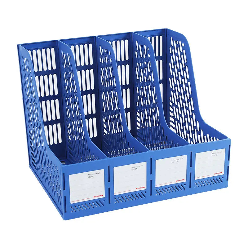 1 pcs, thickened, quadruple file bar, desktop file shelving, storage box, pen holder frame, file box, office supplies