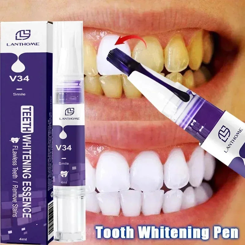 V34 Purple Teeth Whitening Toothpaste Remove Plaque Stains Cleaning Oral Hygiene Dental Bleach