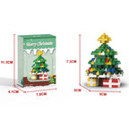 Christmas Gifts Building Block Series Santa Claus Reindeer Puzzle Assembly Bricks Table Decoration Toys