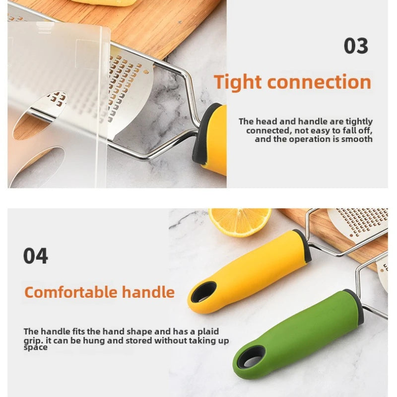Multi-functional Premium Stainless Steel Cheese Grater，Wide Shave for Foods Such As Chocolate Lemon
