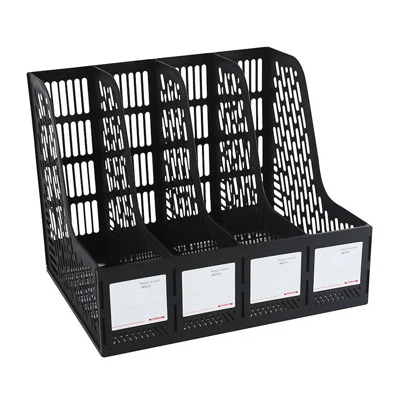 1 pcs, thickened, quadruple file bar, desktop file shelving, storage box, pen holder frame, file box, office supplies