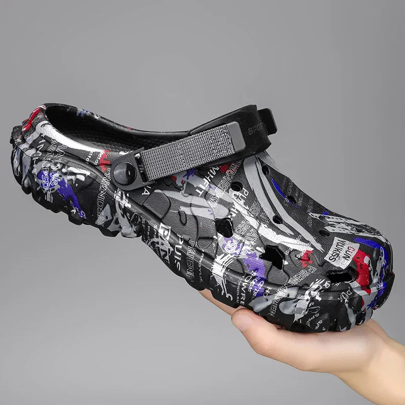 Plus Size 47 Summer Men Sandals Clogs Outdoor Garden Clogs Hole Shoes Male Casual Shoes