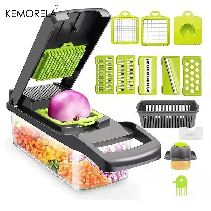 14/16 in 1 Multifunctional Vegetable Chopper Onion Chopper Handle Food Grate Food Chopper Kitchen