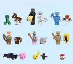 6 styles of Minecraft building block set, Renzai series, MC non repetitive DIY assembled toys, birthday gift figurines