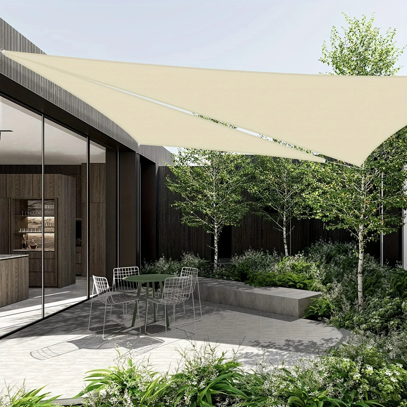 Multi-size Triangle Sun Shade Sail Waterproof Outdoor Garden Patio Party Sunscreen Awing Sun Canopy