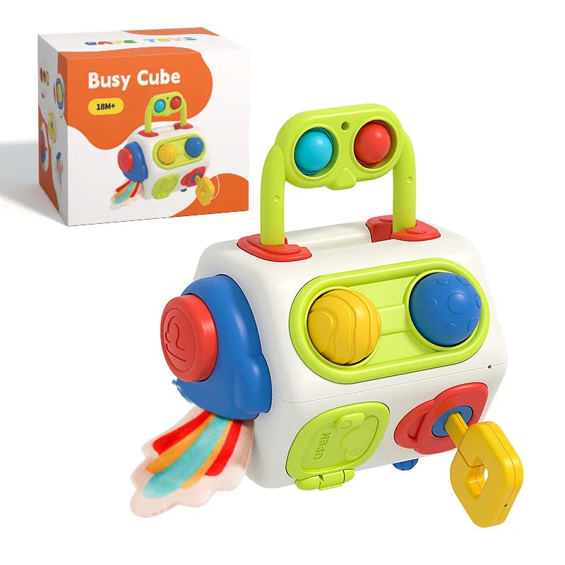 Montessori Busy Cube Toys for Toddler Sensory Activities Busy Board Early Educational