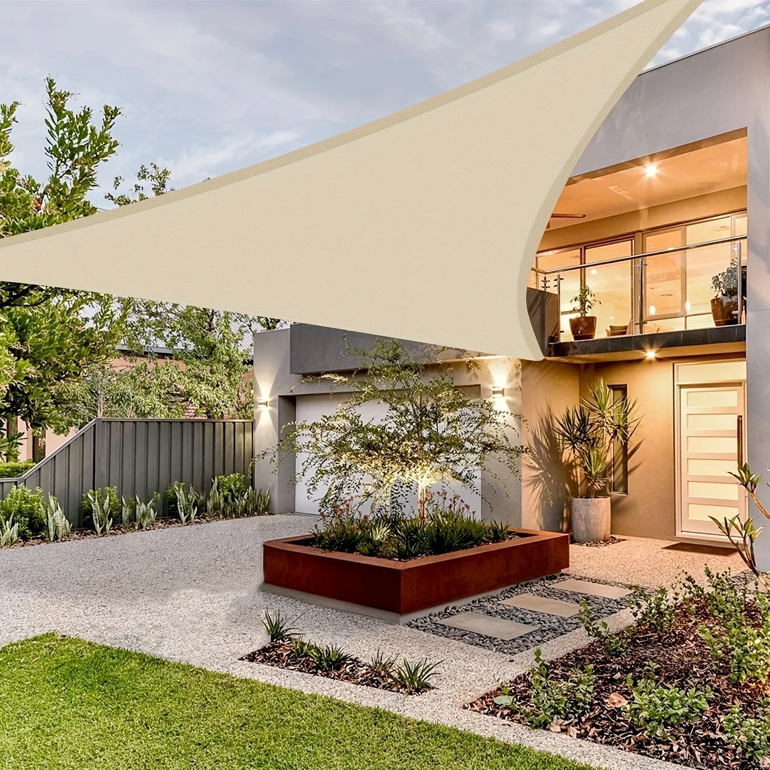 Multi-size Triangle Sun Shade Sail Waterproof Outdoor Garden Patio Party Sunscreen Awing Sun Canopy