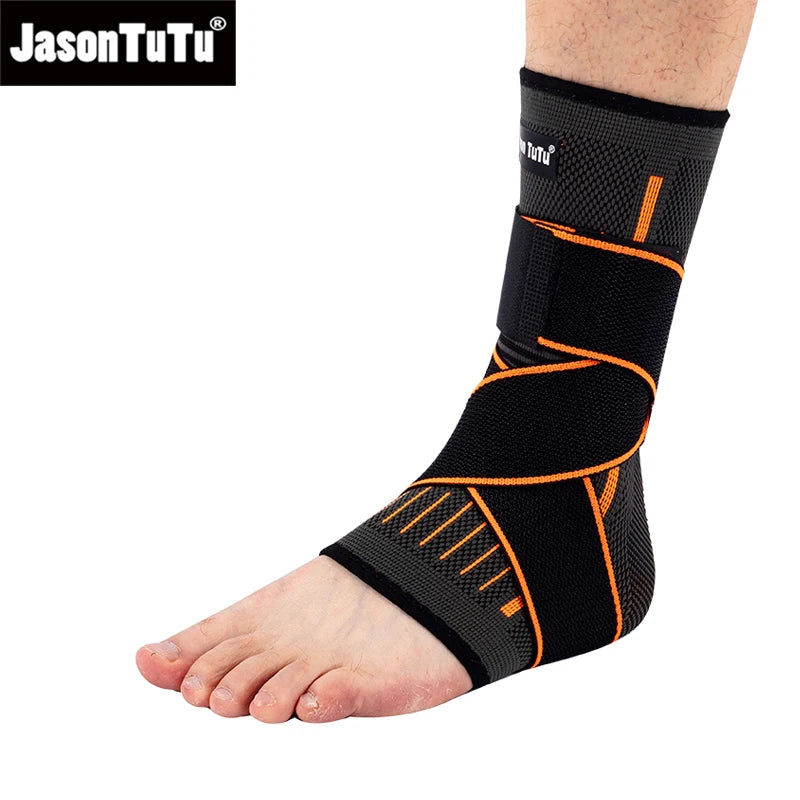 1 Pcs Ankle Brace Compression Sleeve, Adjustable Ankle Support Strap for Sprained, Plantar Fasciitis