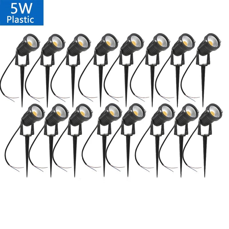 0.5-meter LED Garden Lawn Lamp Outdoor Waterprof IP65 Landscape Spike Bulb 5W 10W 15W COB