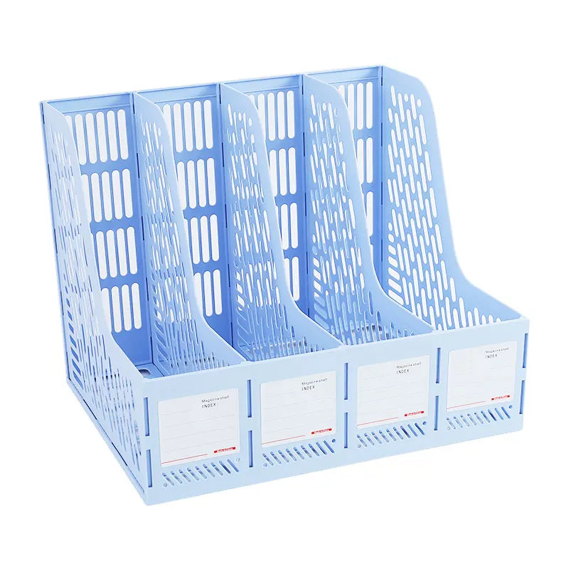 1 pcs, thickened, quadruple file bar, desktop file shelving, storage box, pen holder frame, file box, office supplies