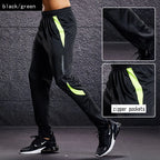 Men Sport Pants Running Pants With Zipper Pockets Soccer Training Jogging Sports Trousers Fitness